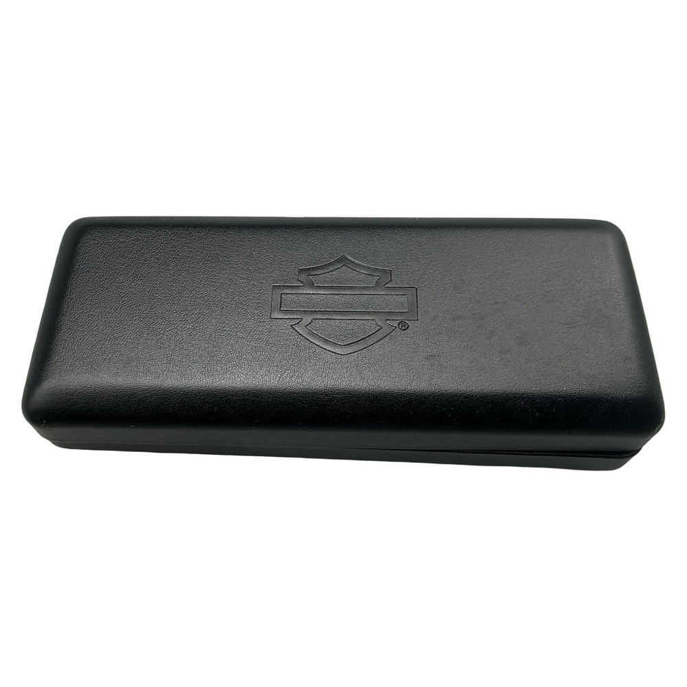 Harley Davidson Eyeglasses Case Black Hard Shell with Cleaning Cloth